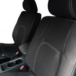 Custom Fit, Waterproof, Neoprene Nissan Navara D40 FULL-BACK Front Seat Covers with Map Pockets.